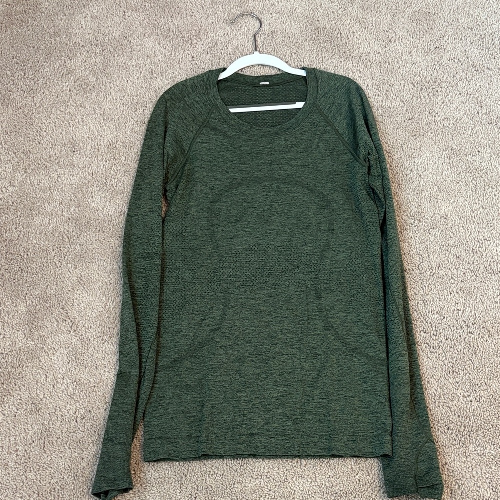 Lululemon Athletica Forest Green Long Sleeve Tee